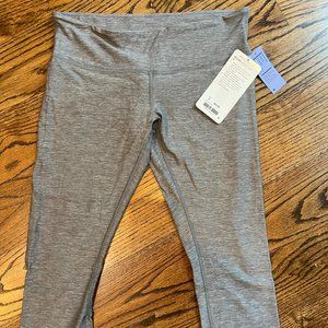 NWT Lululemon Wunder Under Crop Leggings Light Grey - size 10